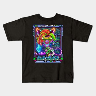 Cybercat hold an Ethereum BoRGToPiA 010 Kids T-Shirt